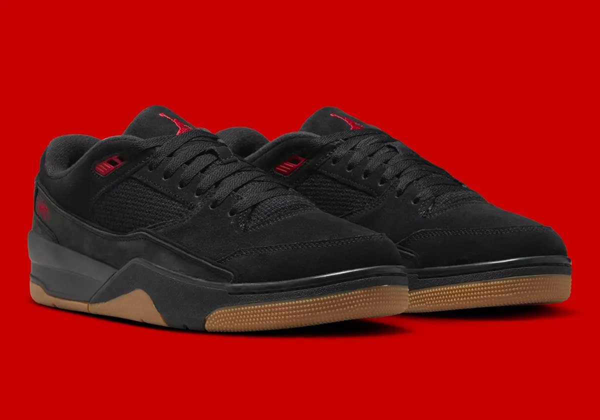 Giày Nike Air Jordan Flight Court 'Black Red' HF3255-001 — ảnh 5
