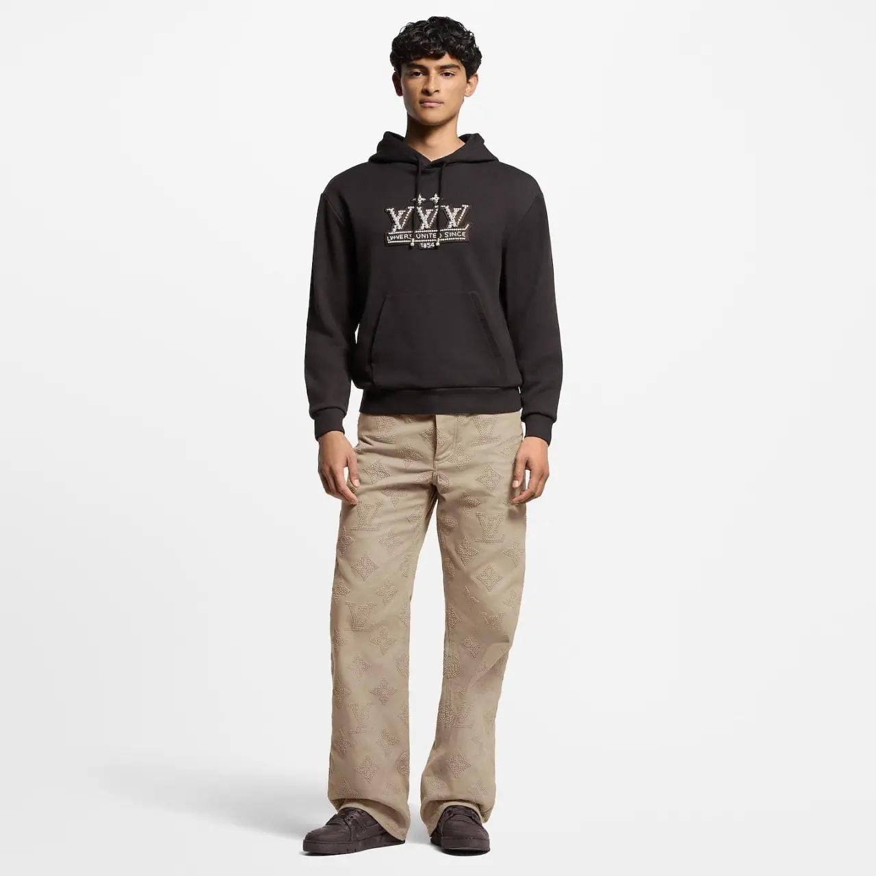 Giày Louis Vuitton LV Distressed Trainers 'Brown' 1AHDB0 — ảnh 3