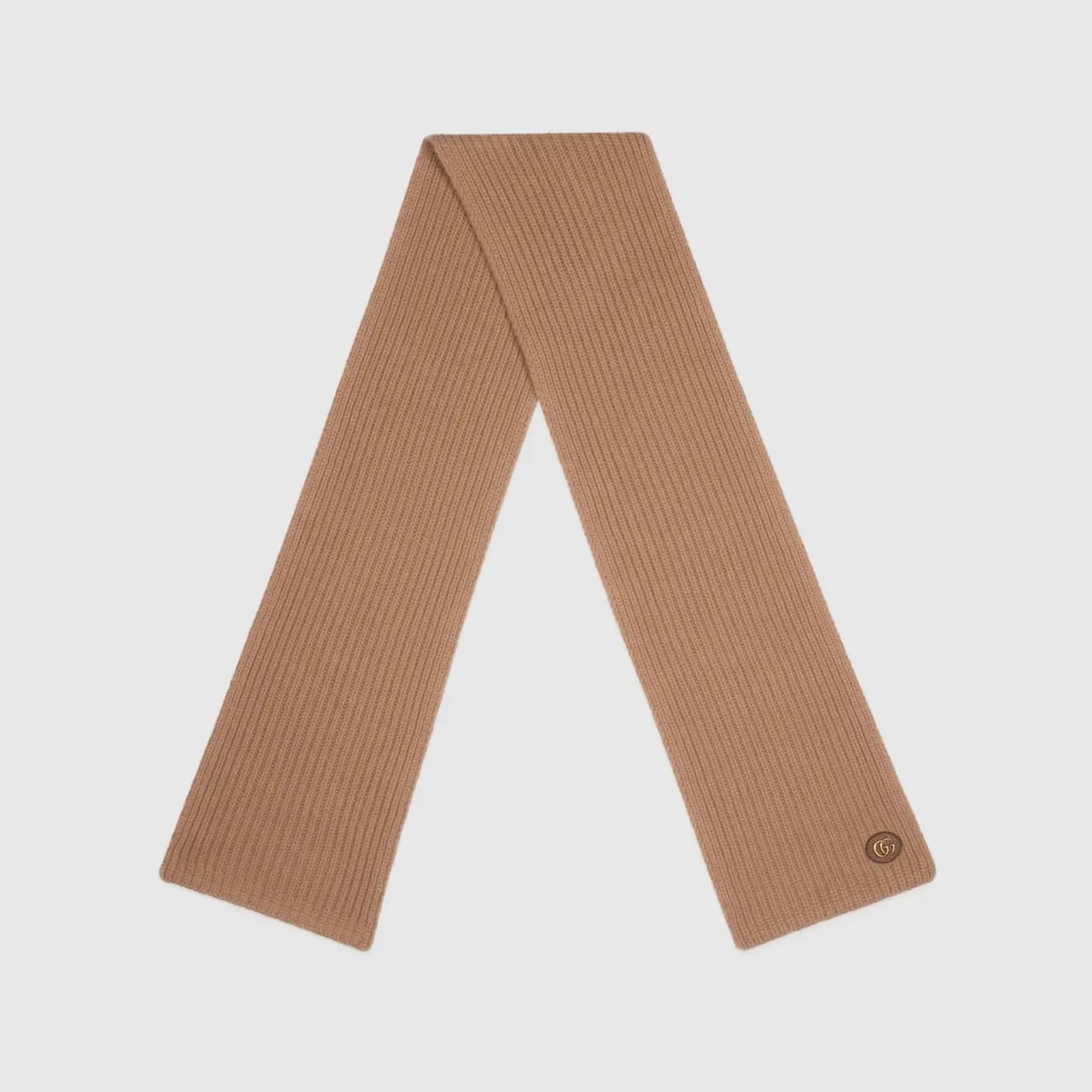 Khăn Gucci Knit Wool Scarf Double G 'Camel' 773426-3GB02-9800 — ảnh 2