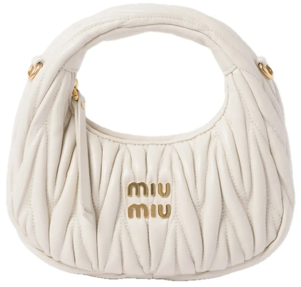 Túi Miu Miu Wander Matelassé 'White' 5BP078-N88-F0009-V-OOO