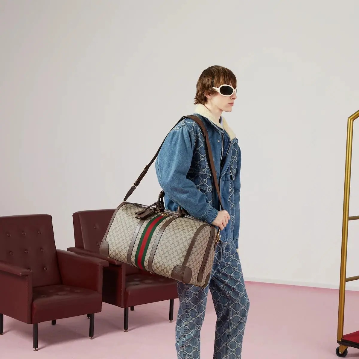 Túi Gucci Savoy Large Duffle Bag 'Beige Ebony' 724612-9C2ST-8746 — ảnh 2