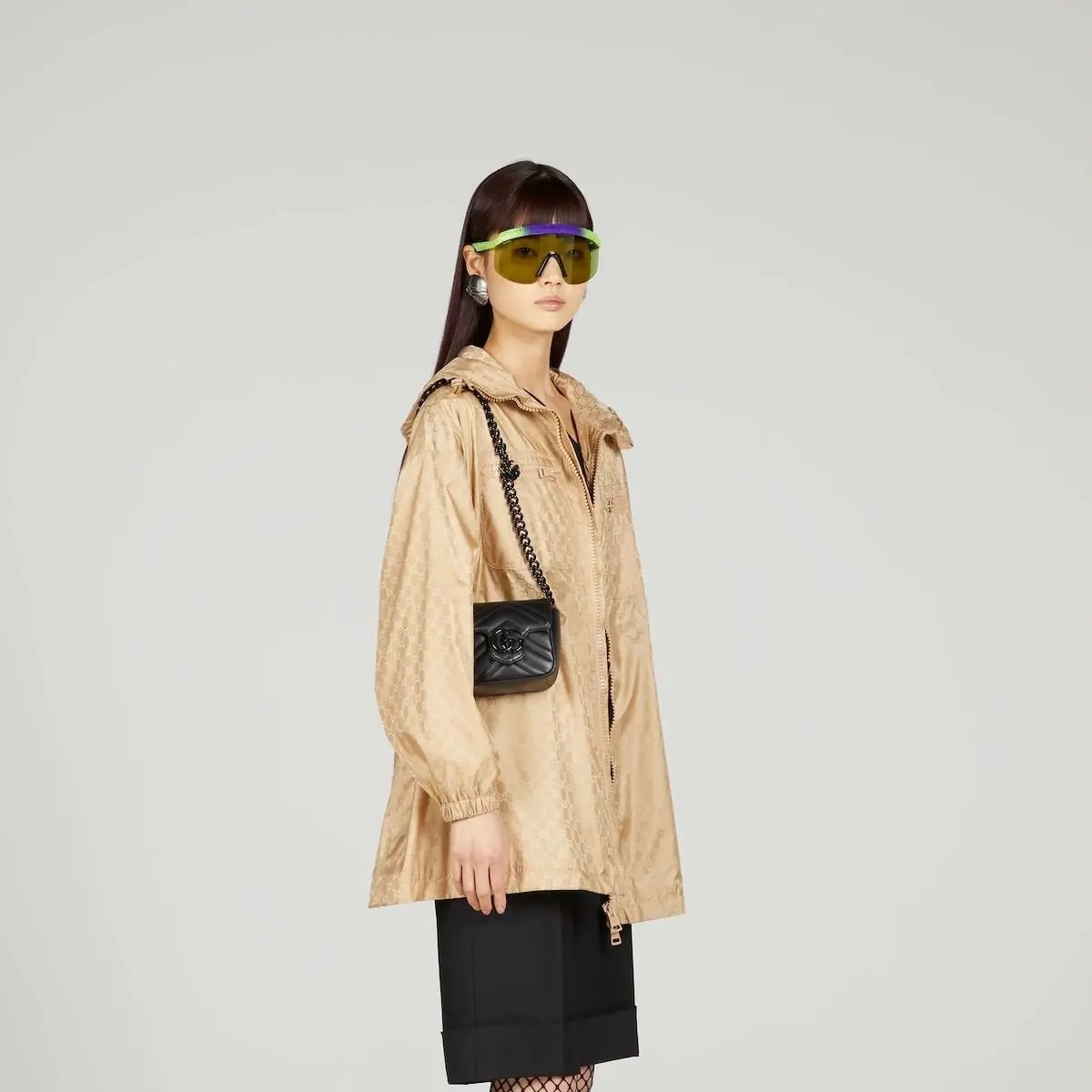 Túi Gucci GG Marmont Belt Bag 'Black' 739599-UM8KV-1000 — ảnh 3