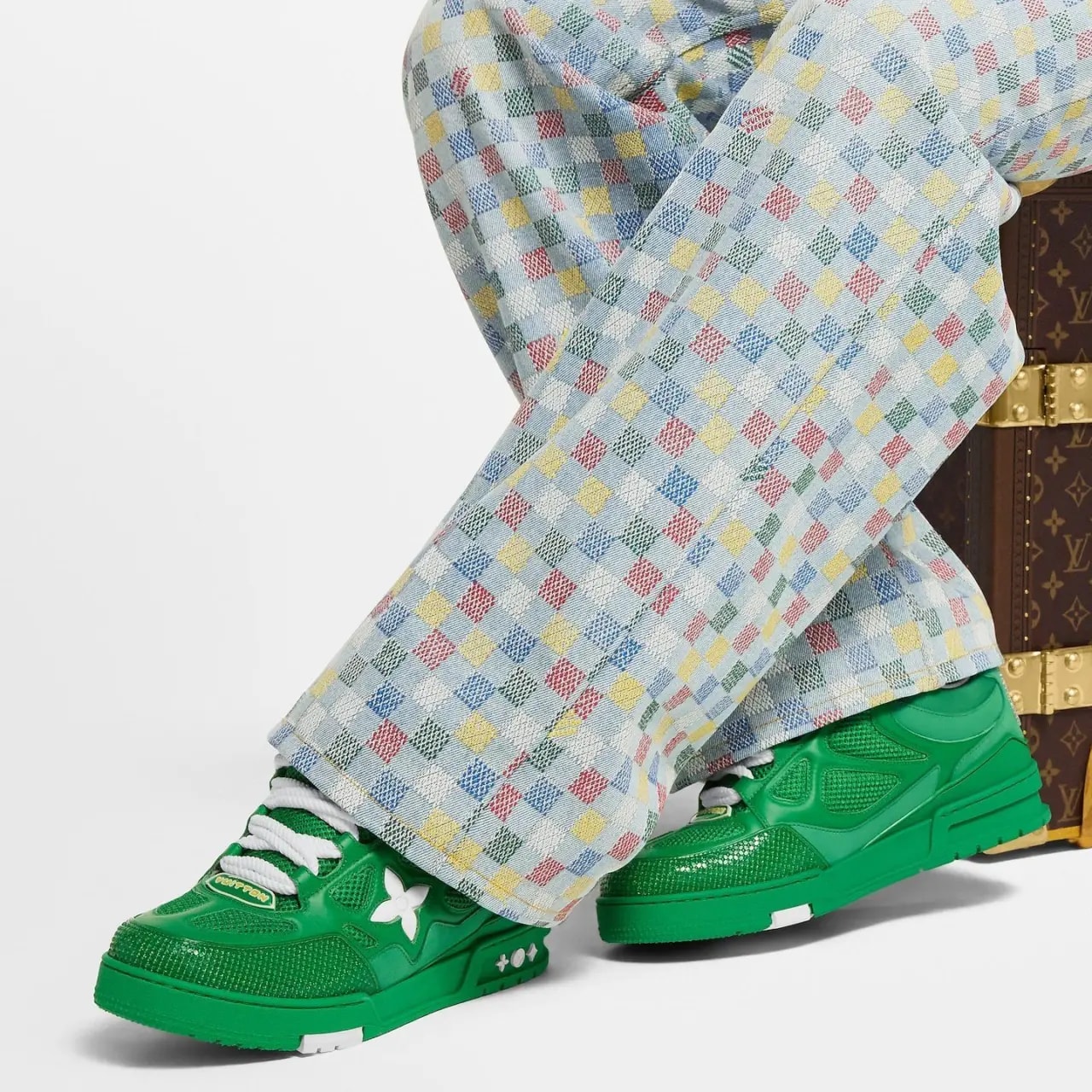 Giày Louis Vuitton LV Skate Trainers 'Green' 1AHDC8 — ảnh 2