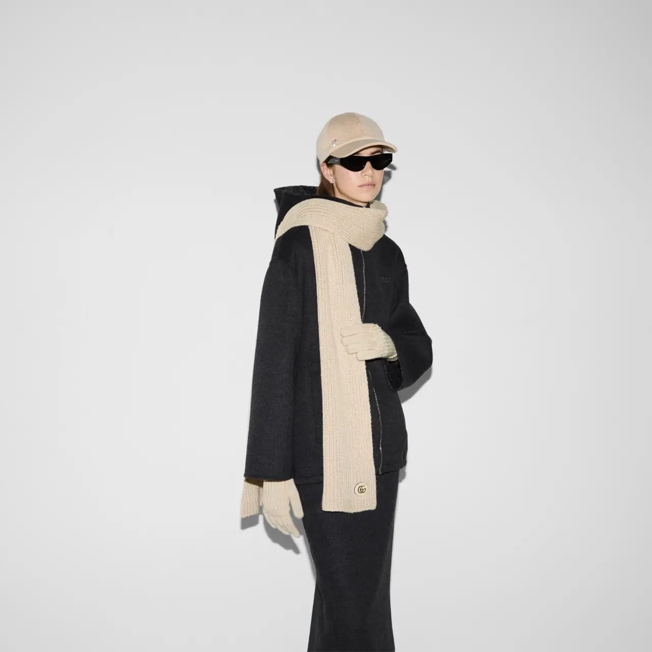 Khăn Gucci Wool Cable Knit Scarf 'Beige' 809176-3GAAB-9279 — ảnh 2