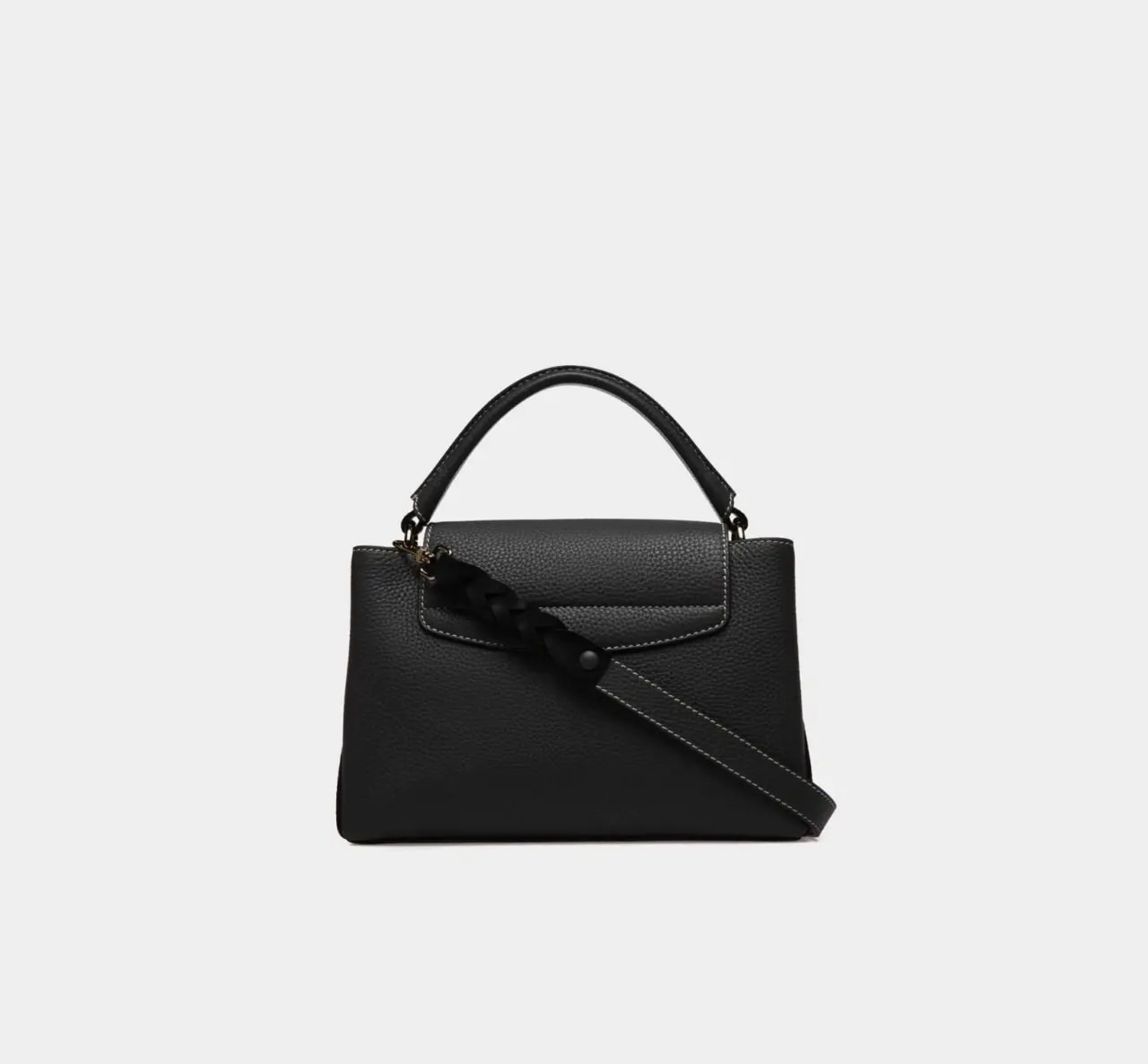 Túi Bally Layka Leather Top Handle Bag 'Black' 6300486 — ảnh 3