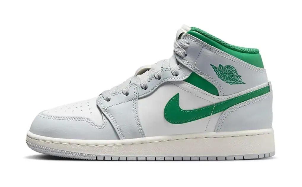 Giày Nike Air Jordan 1 Mid 'White Pure Platinum Green' DQ8423-142 — ảnh 2