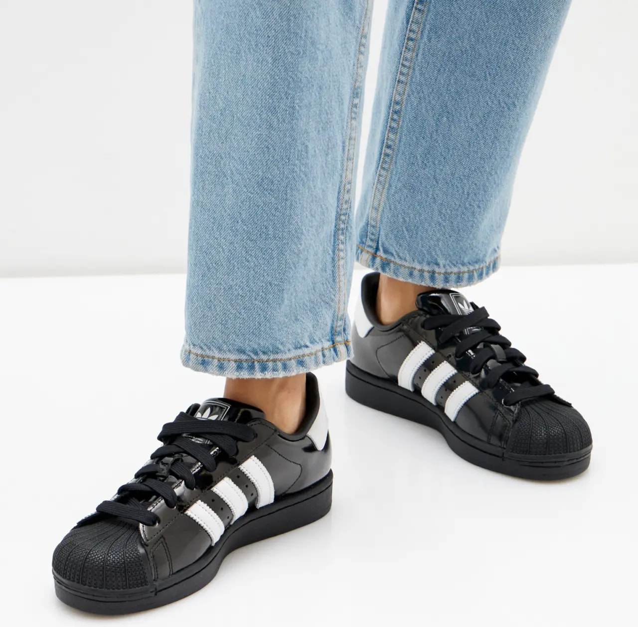 Giày Adidas Superstar II 'Black White Patent' JH7756 — ảnh 2