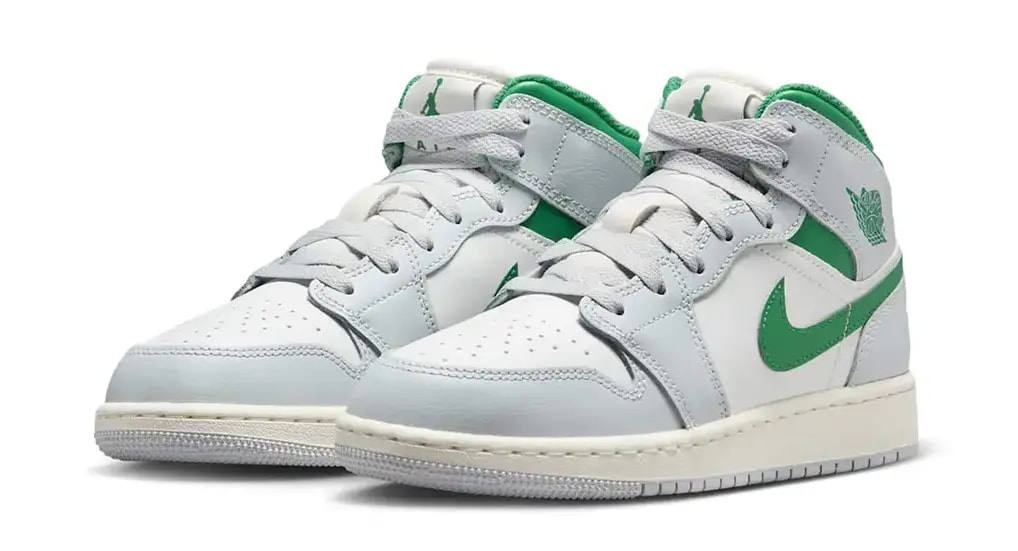 Giày Nike Air Jordan 1 Mid 'White Pure Platinum Green' DQ8423-142 — ảnh 3