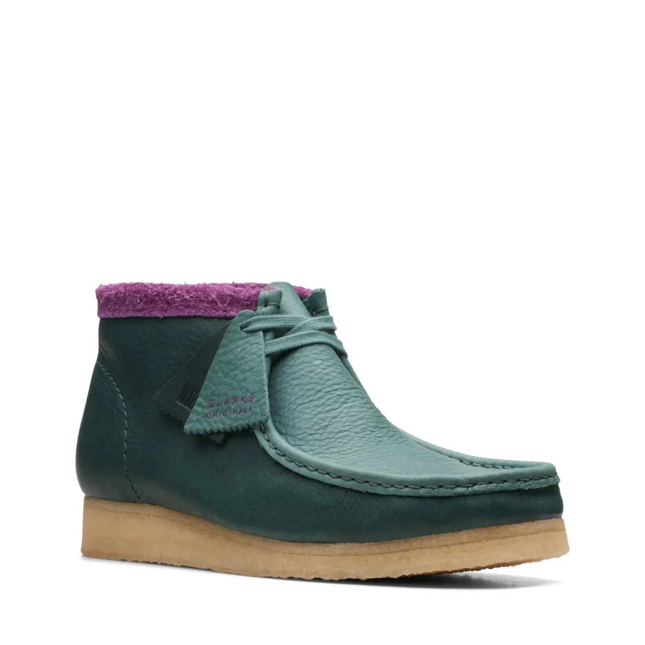 Giày Clarks Originals Wallabee Boot 'Green Combination' 26168831 — ảnh 5