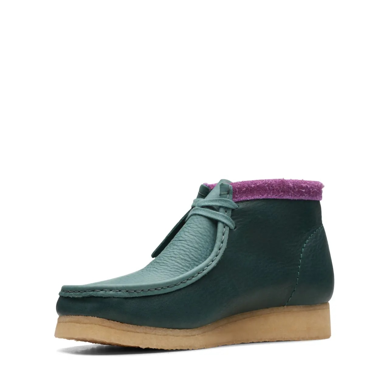 Giày Clarks Originals Wallabee Boot 'Green Combination' 26168831 — ảnh 3