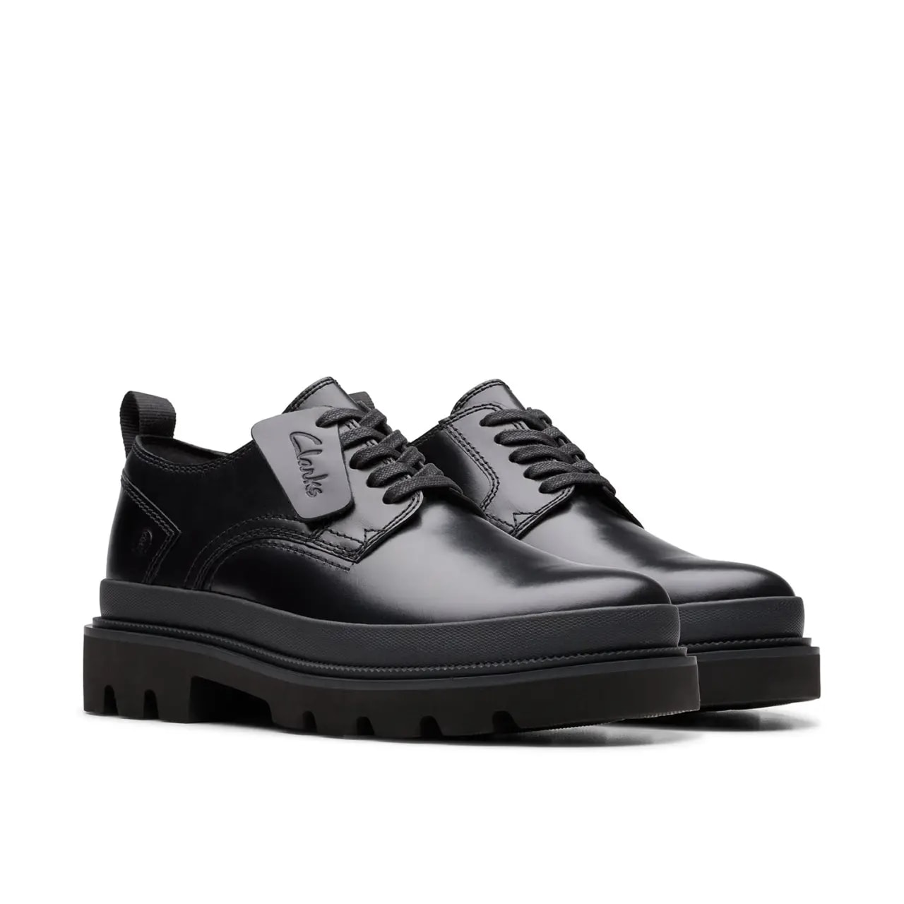 Giày Clarks Badell Lace 'Black Leather' 261811377 — ảnh 4