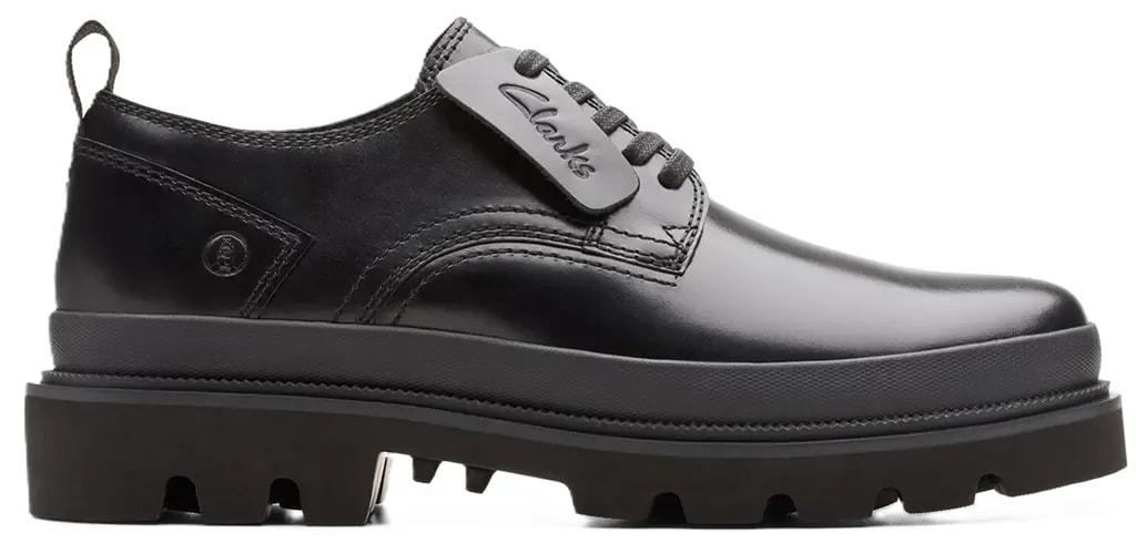 Giày Clarks Badell Lace 'Black Leather' 261811377 — kich-thuoc: 41
