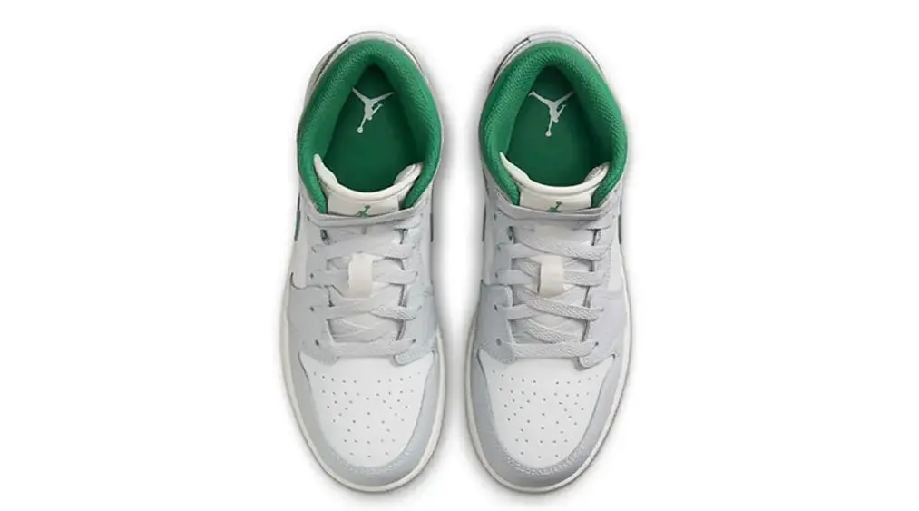 Giày Nike Air Jordan 1 Mid 'White Pure Platinum Green' DQ8423-142 — ảnh 4