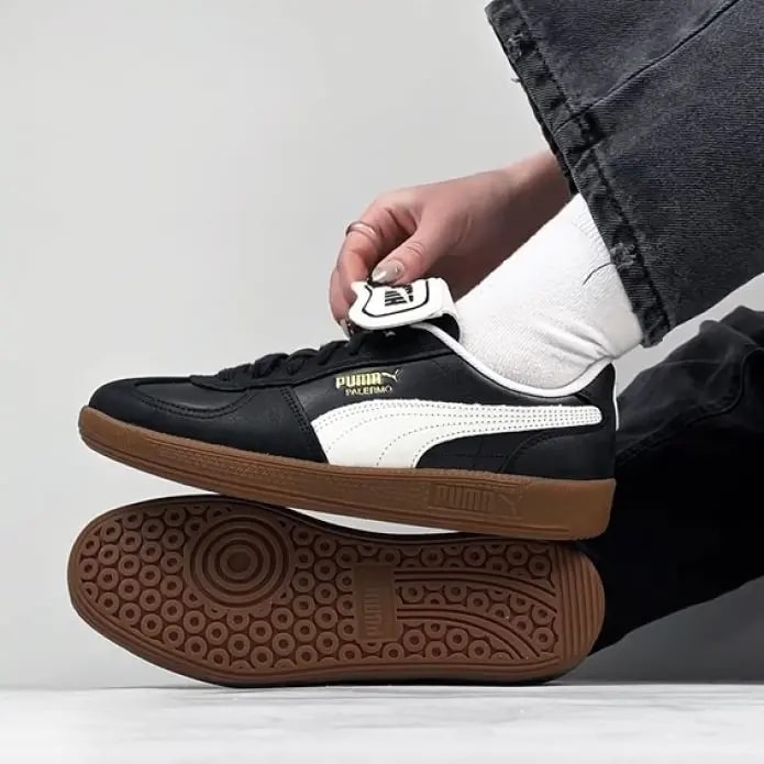 Giày Puma Palermo Premium 'Black White Gum' 401744-02 — ảnh 3
