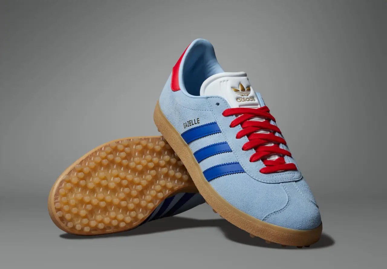 Giày Adidas Gazelle Spikeless Golf 'Clear Sky Scarlet' IH8553 — ảnh 5