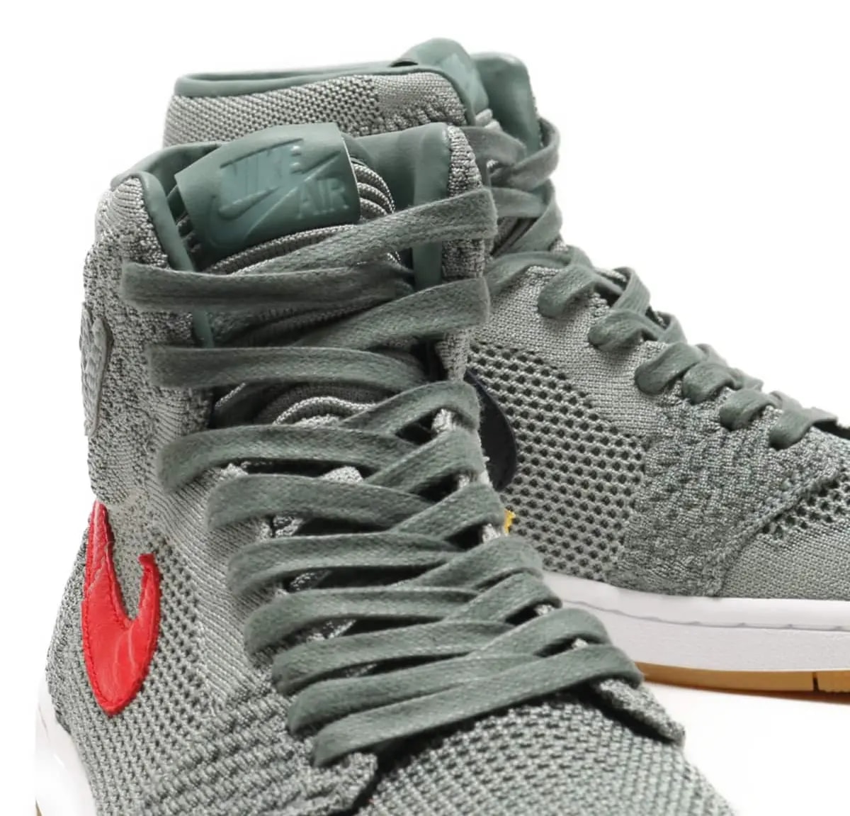 Giày Nike Air Jordan 1 Retro High Flyknit 'Clay Green' 919702-333 — ảnh 5