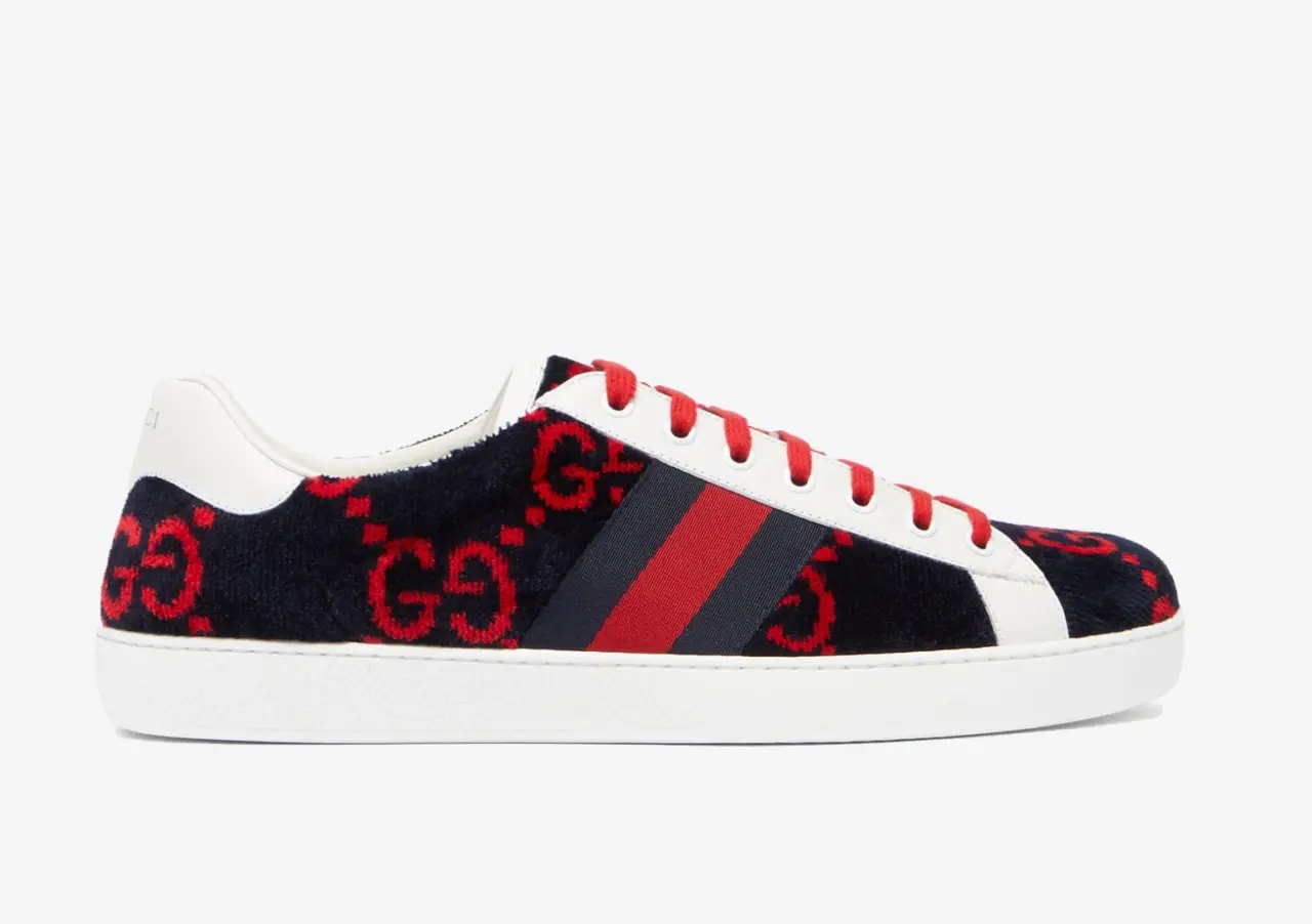 Giày Gucci Ace GG Wool 'Black Red' 548695-9ZY10-4165 — ảnh 2