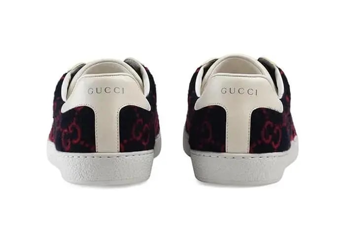 Giày Gucci Ace GG Wool 'Black Red' 548695-9ZY10-4165 — ảnh 4