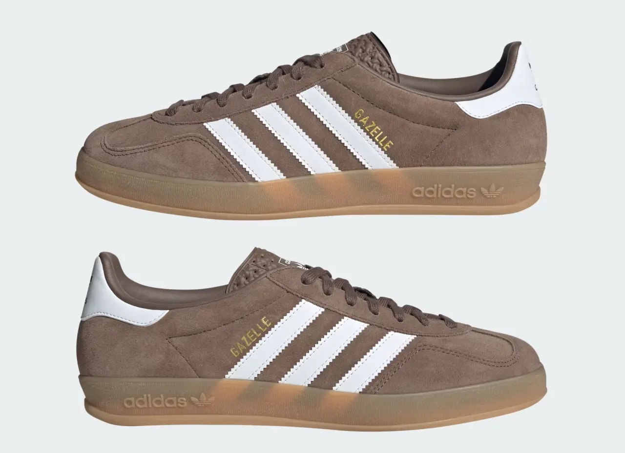 Giày Adidas Gazelle Indoor 'White Gold Metallic' JQ0175 — ảnh 5