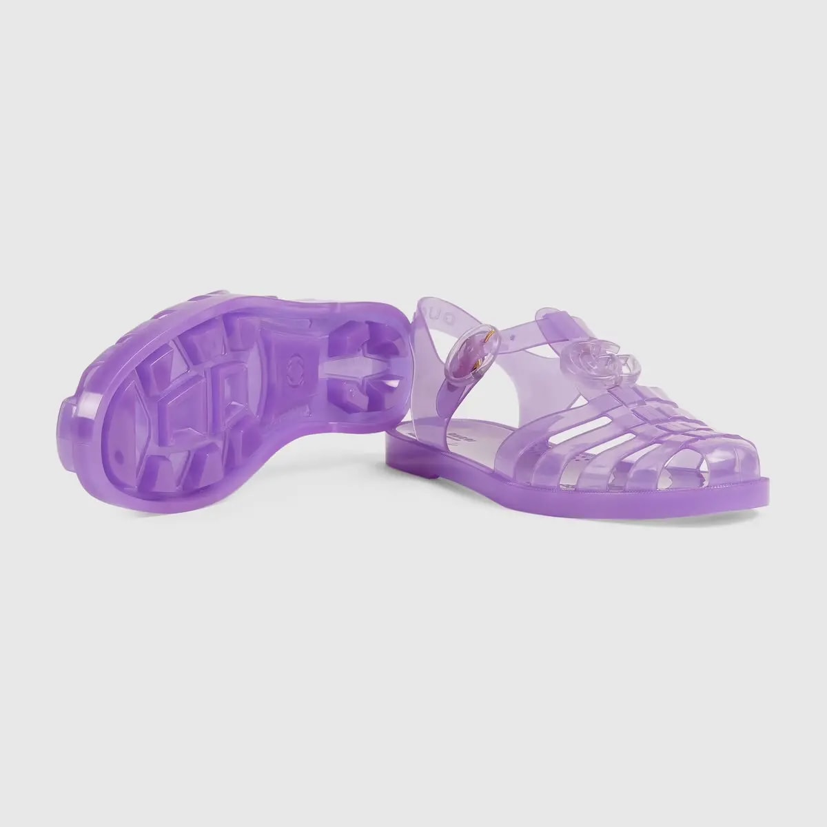 Dép Gucci Sandal With Double G 'Light Purple Rubber' 676970-JFM00-5305 — ảnh 2