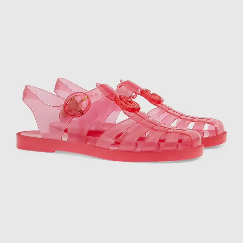 Dép Gucci Sandal With Double G 'Orange Rubber' 676970-JFM00-6656 — ảnh 3