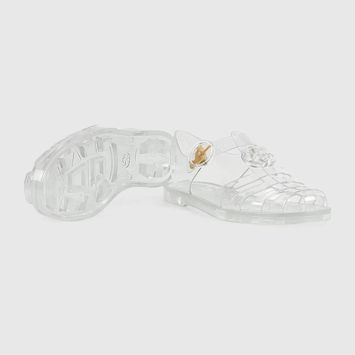 Dép Gucci Sandal With Double G 'Transparent Rubber' 676970-JFM00-8300 — ảnh 2