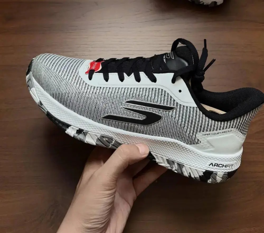 Giày Skechers Viper Court Pro 2.0 'White' 246109-WBK — ảnh 3