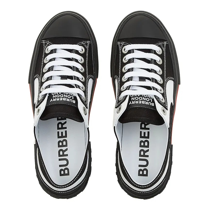 Giày Burberry Colorblock Low Top Canvas 'Black' 8056929 — ảnh 4