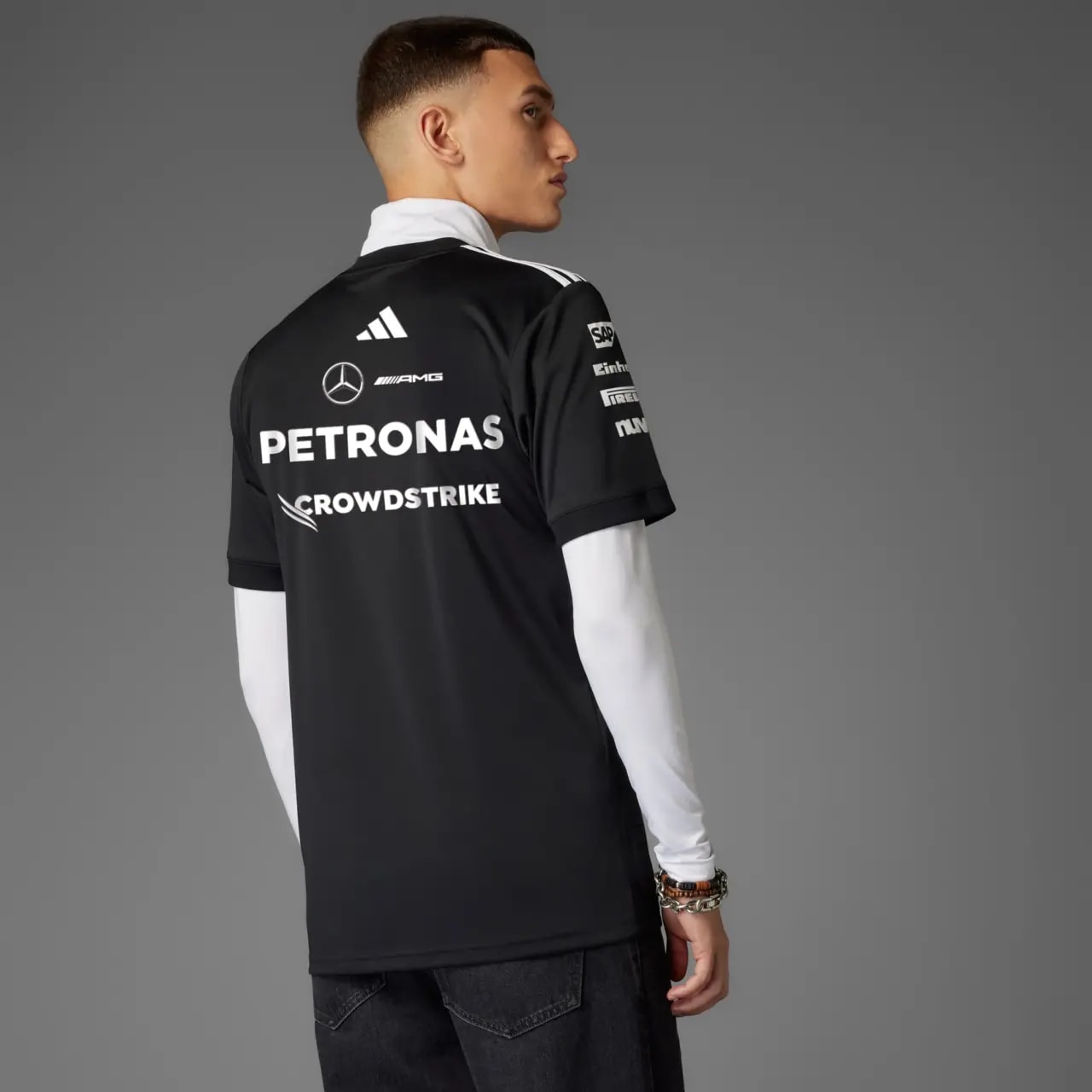 Áo Adidas Mercedes AMG Petronas Formula One Team 'Black' JW5361 — ảnh 4