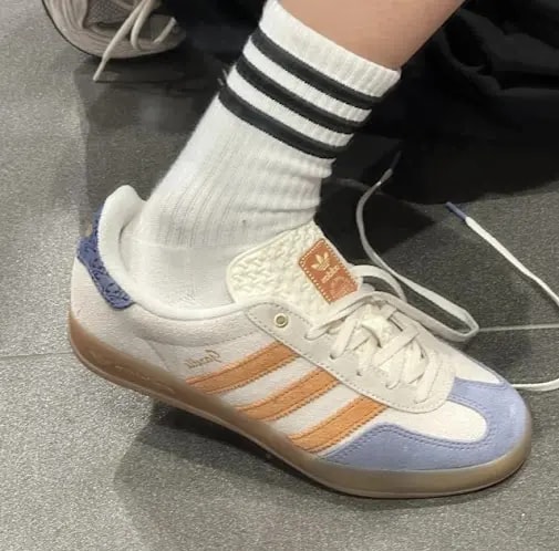 Giày Adidas Gazelle Indoor 'Cream White Blue Orange' JQ0956 — ảnh 2