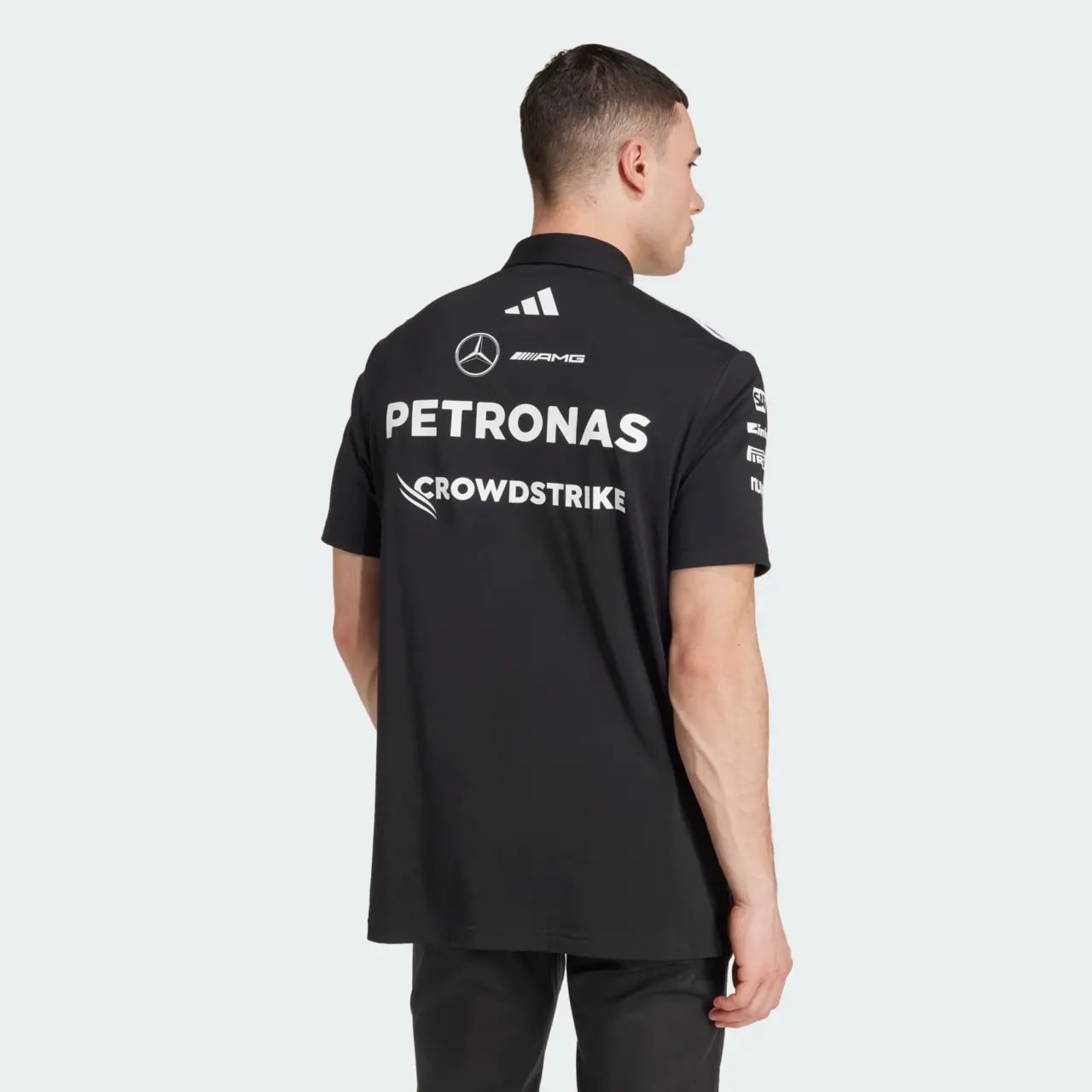 Áo Adidas Mercedes AMG Petronas F1 Team Polo 'Black' JW5391 — ảnh 3