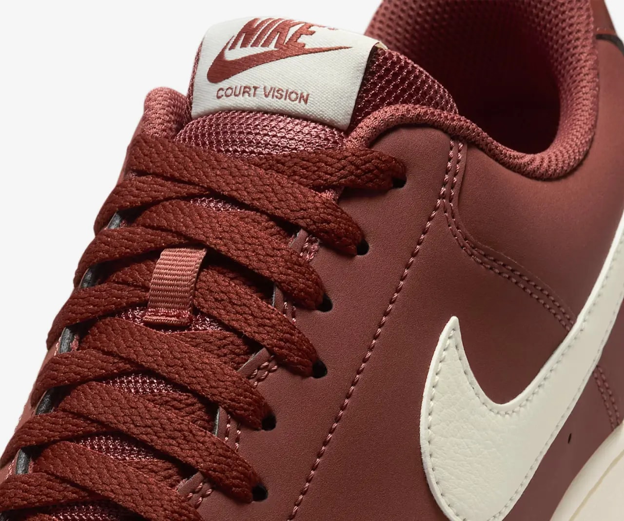 Giày Nike Court Vision Low Premium 'Red Sepia Pale Ivory' HM9429-200 — ảnh 2