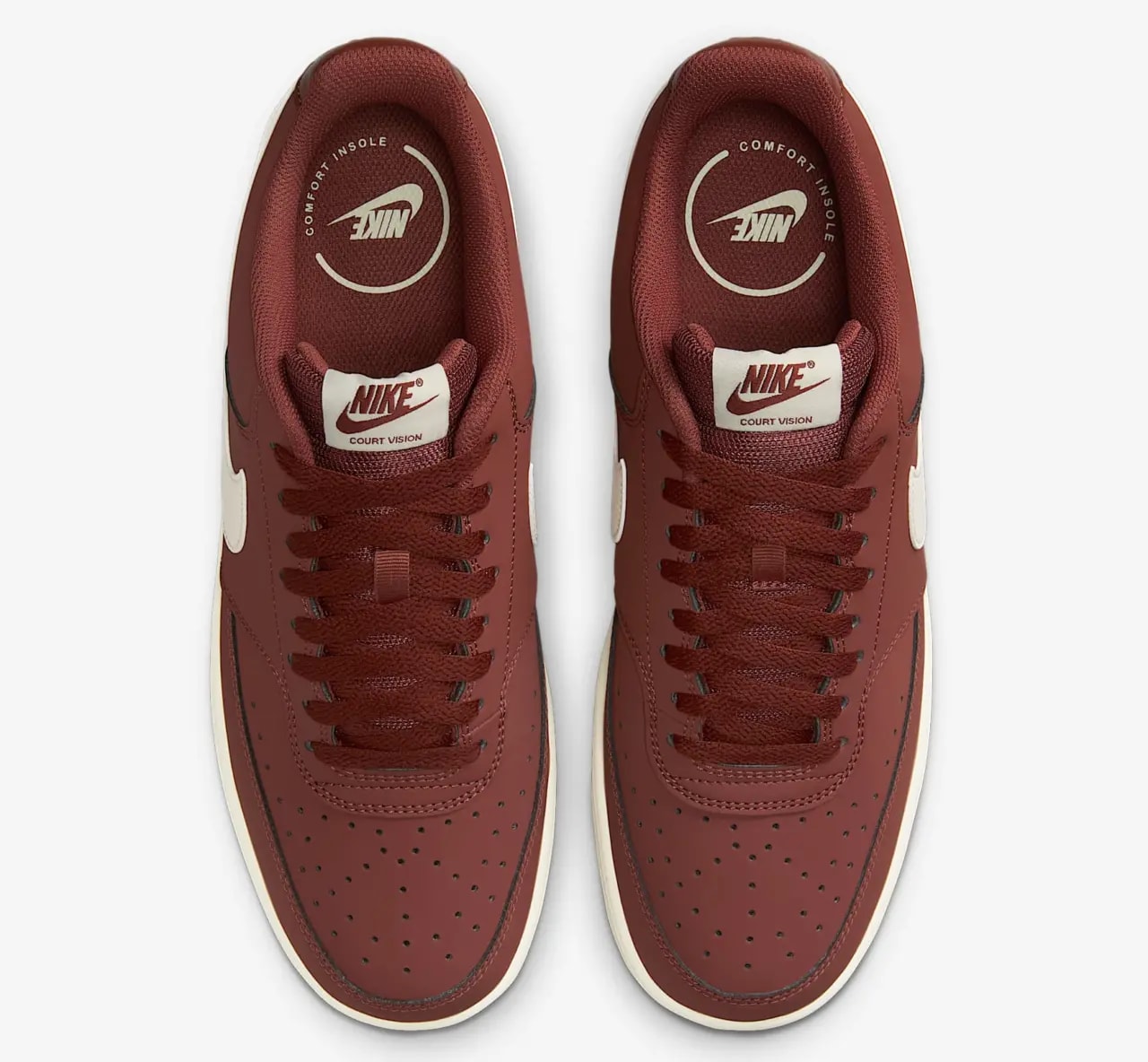 Giày Nike Court Vision Low Premium 'Red Sepia Pale Ivory' HM9429-200 — ảnh 5