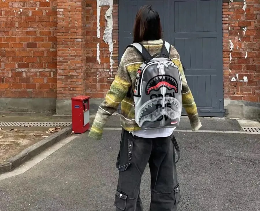 Balo Sprayground Shark Spoof Backpack 'White' W1015703 — ảnh 3