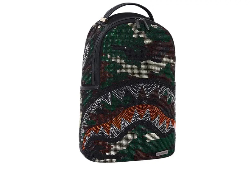 Balo Sprayground Shark Full Diamond ‘Green’ W0915708 — ảnh 4