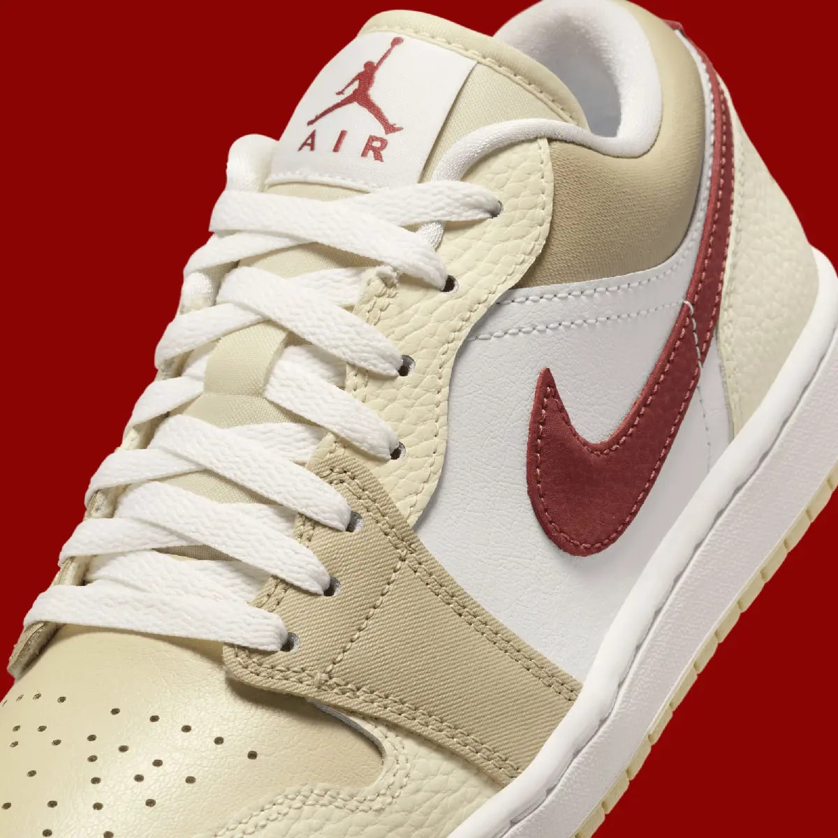 Giày Nike Air Jordan 1 Low SE 'Desert Khaki Red Sepia' HV6530-100 — ảnh 5