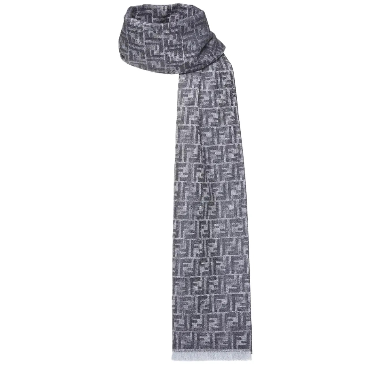 Khăn Fendi Scarf FF Jacquard Scarf 'Blue' FXS830AS6LF1Q3B — ảnh 2