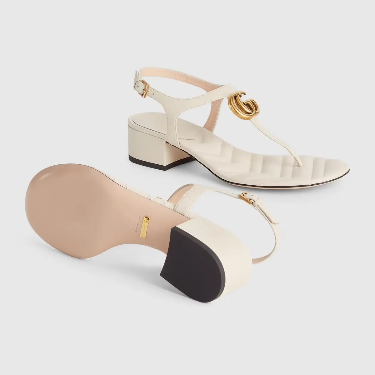 Dép Gucci Double G Sandal Leather 'White' 674840-BKO00-9022 — ảnh 4