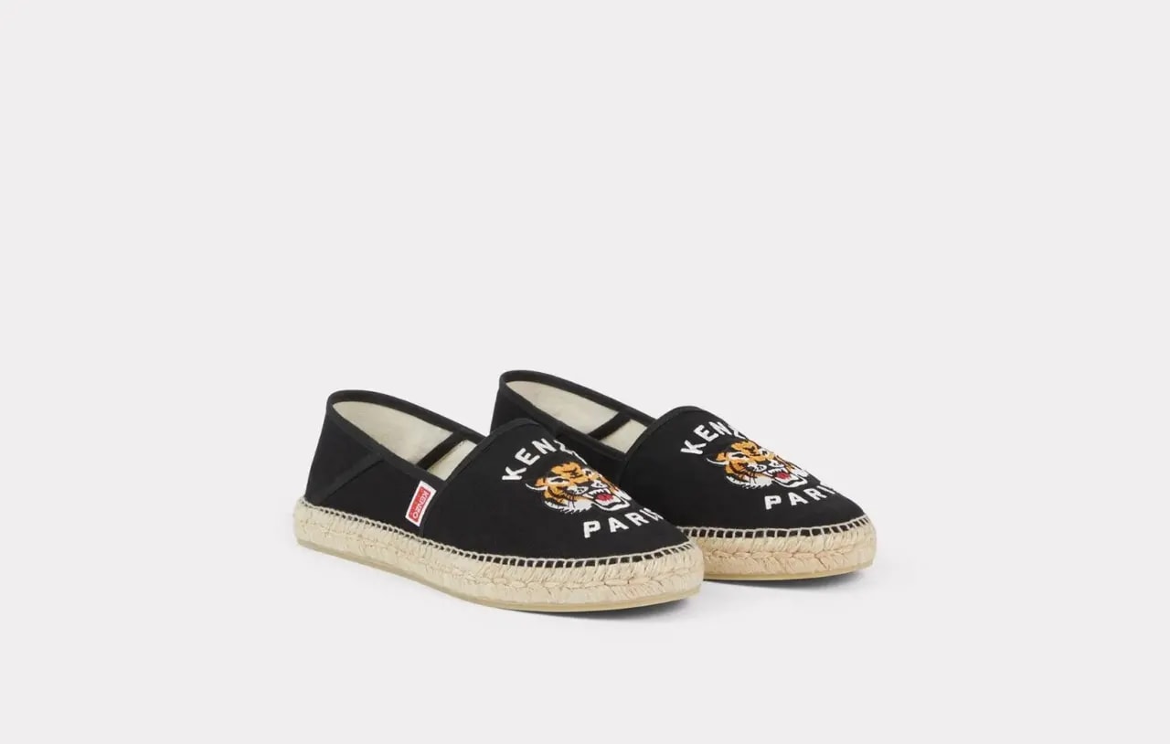 Giày Kenzo Lucky Tiger Canvas Espadrilles 'Black' FE55ES020F81-99 — ảnh 3