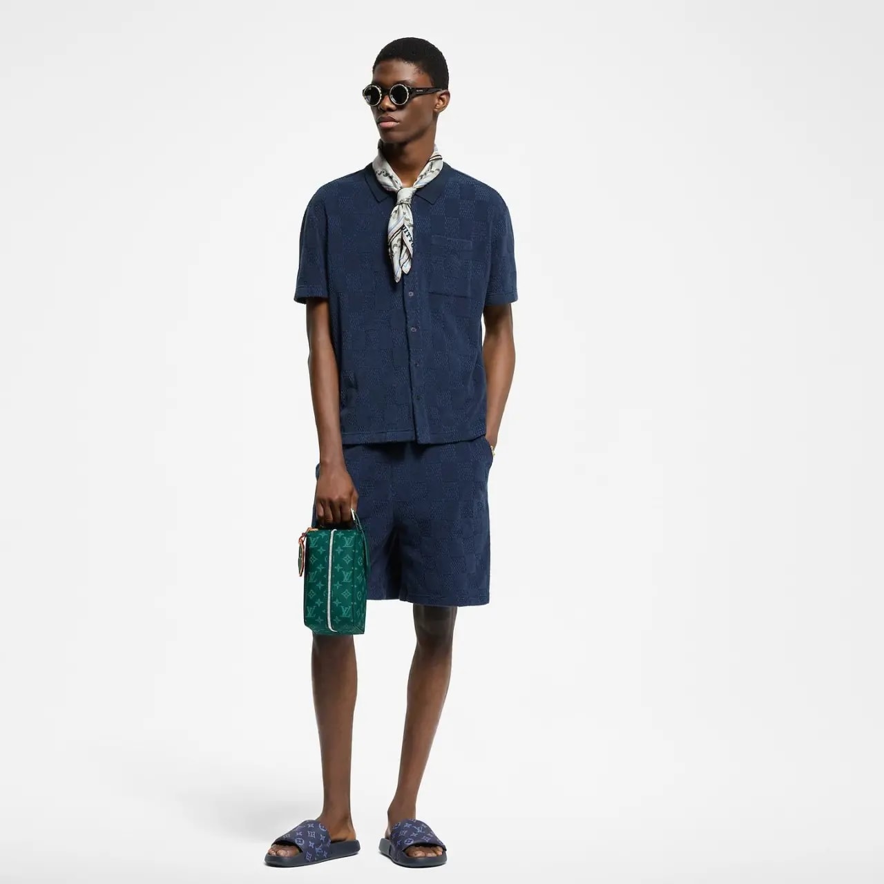 Dép Louis Vuitton Waterfront Mules 'Marine' 1ADG38 — ảnh 4