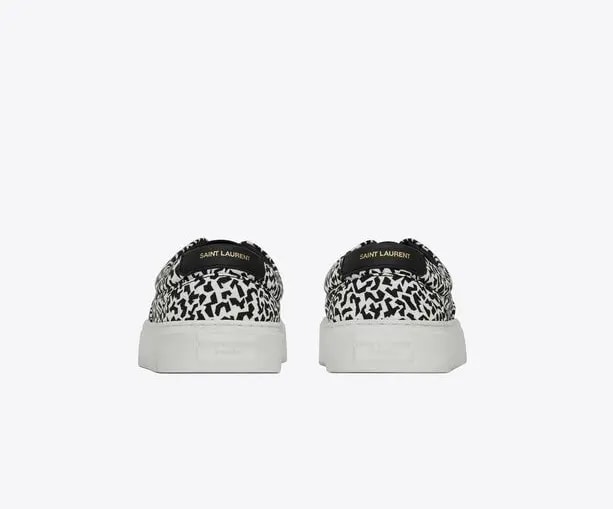 Giày Saint Laurent Venice Sneakers In Sparkle-Print Canvas 'White' 66932926Q109074 — ảnh 3