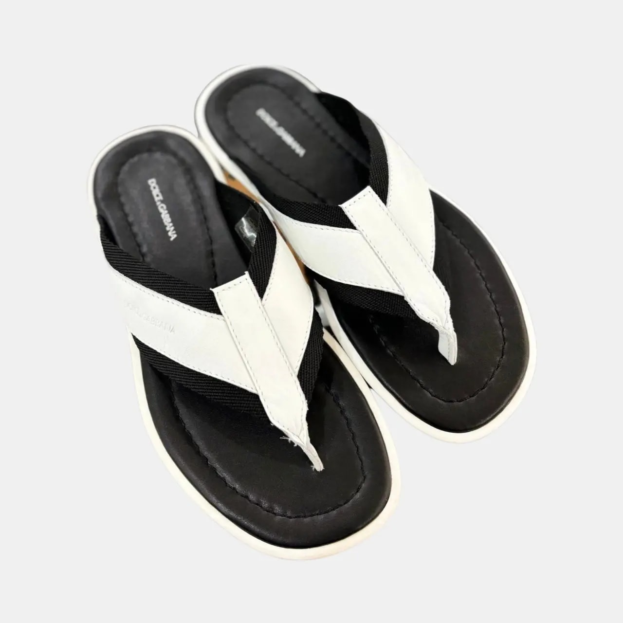 Dép Dolce & Gabbana Slides 'Black White' CS0925AP47289690 — ảnh 3