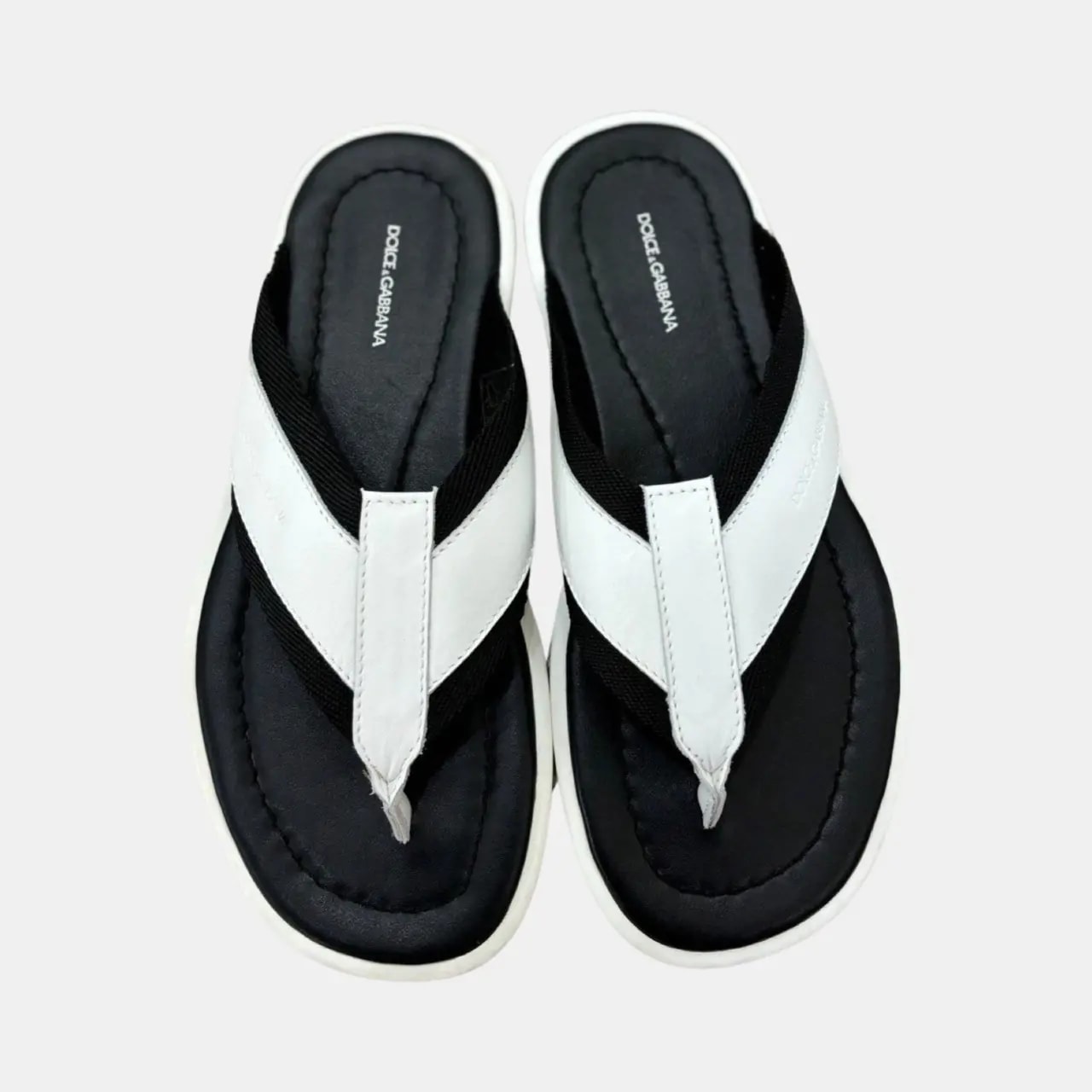 Dép Dolce & Gabbana Slides 'Black White' CS0925AP47289690 — ảnh 4
