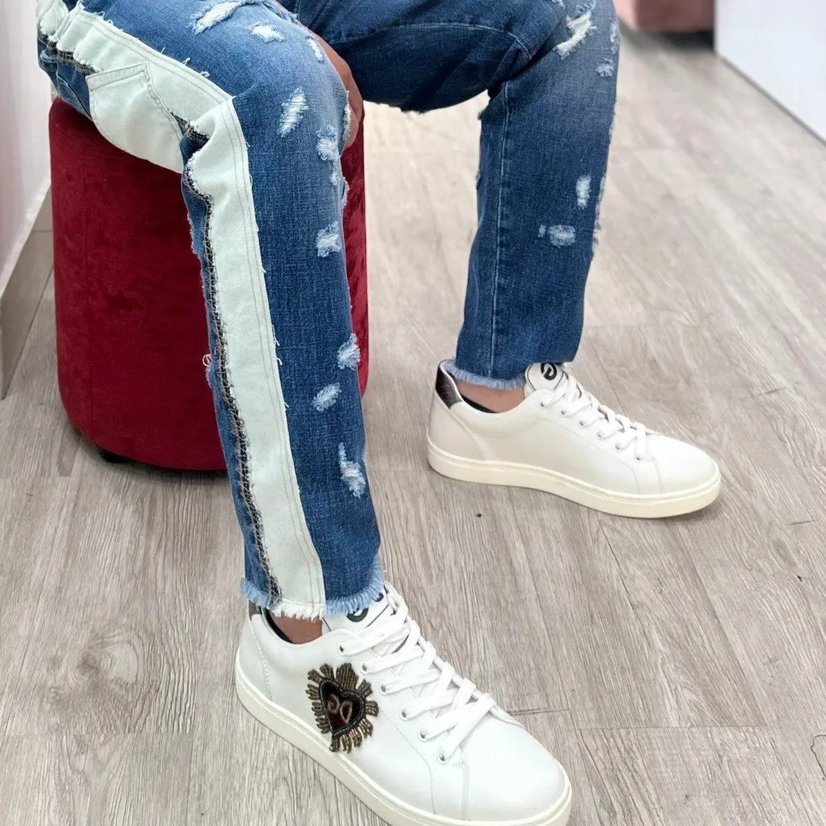 Giày Dolce & Gabbana D&G Printed 'White' CS1676B53398B441 — ảnh 3