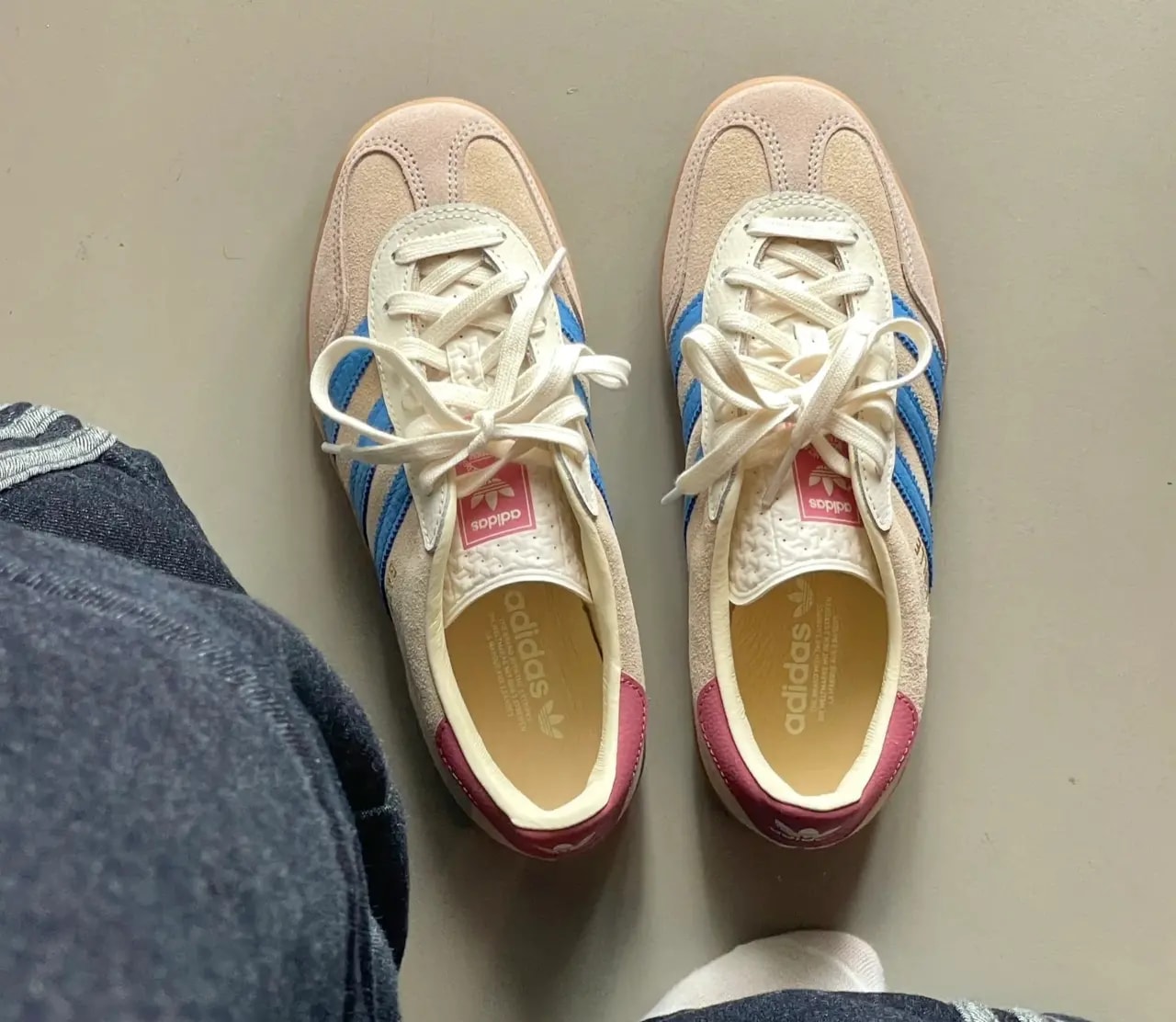 Giày Adidas Gazelle Indoor 'Sand Strata Pulse Blue' JQ0010 — ảnh 4
