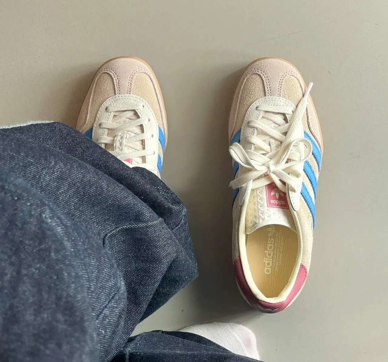 Giày Adidas Gazelle Indoor 'Sand Strata Pulse Blue' JQ0010 — ảnh 3