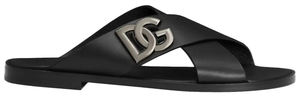 Dép Dolce & Gabbana Calfskin Sandals 'Black' A80440AO60280999 — kich-thuoc: 39