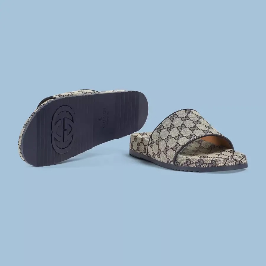 Dép Gucci GG Slide Sandal 'Beige Blue' 692951-2HK60-4061 — ảnh 4