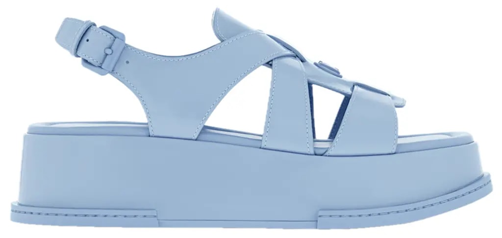 Dép Louis Vuitton Maya Platform Sandals 'Light Blue' 1AGY10 — kich-thuoc: 36