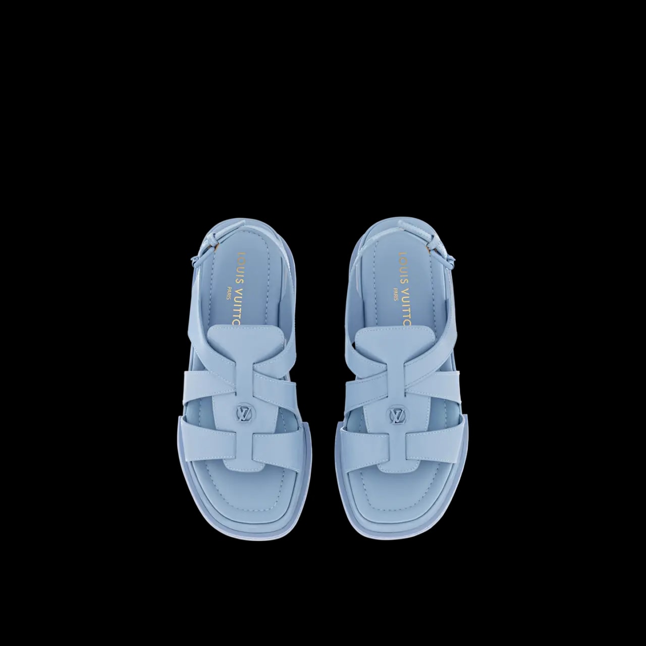 Dép Louis Vuitton Maya Platform Sandals 'Light Blue' 1AGY10 — ảnh 3